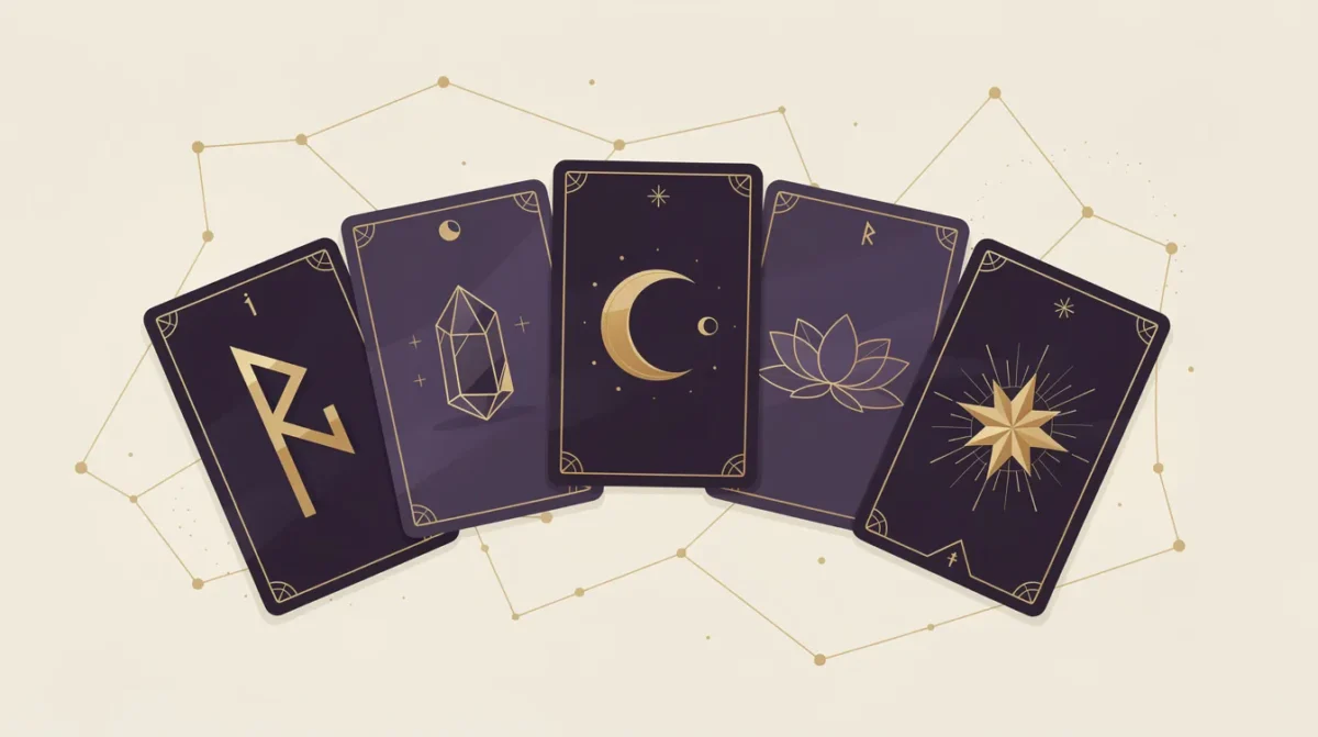 Les cartes reçues avec l'abonnement box spirituelle